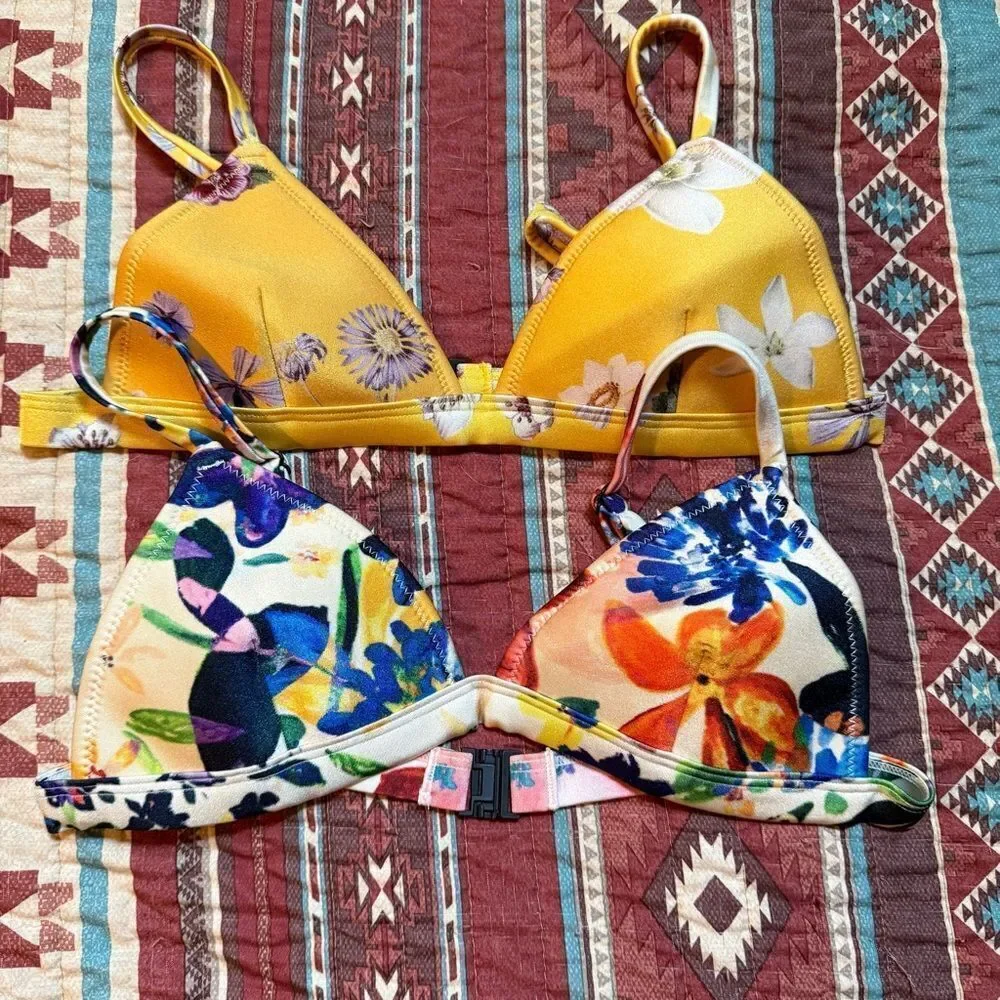 Triangl swimwear set of 2 bikini tops size small